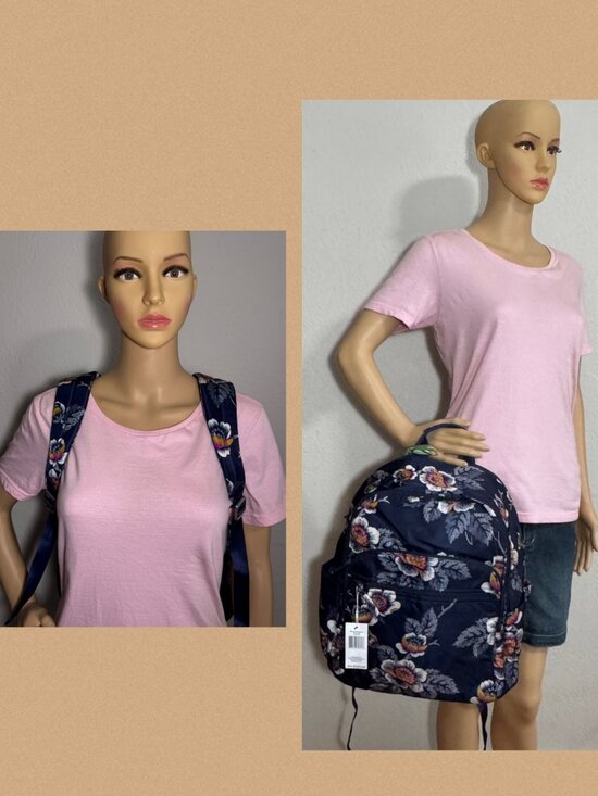 Vera Bradley Bancroft Backpack Nylon Seurat Floral NWT main image 5